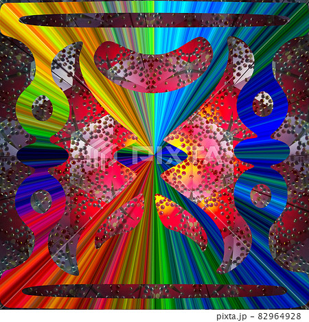 万華鏡バックにスペクトルフレーム 82964928