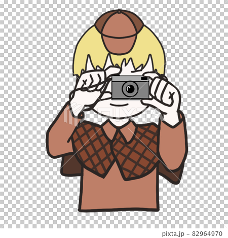 Young detective holding a camera (male 3) 82964970