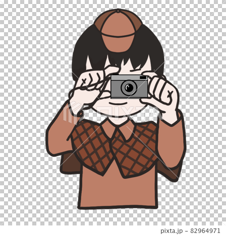 Young detective holding a camera (male 1) 82964971