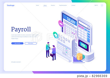 Vector banner of payroll, salary payment 82966369