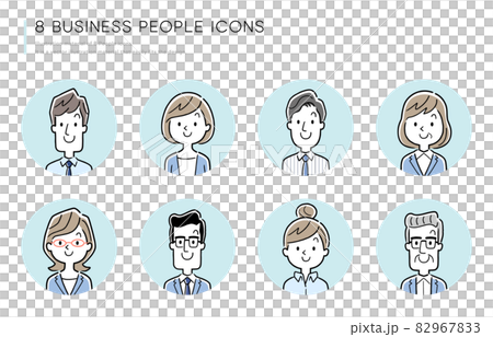 Vector Illustration Material: Business, Person Icon Set 82967833