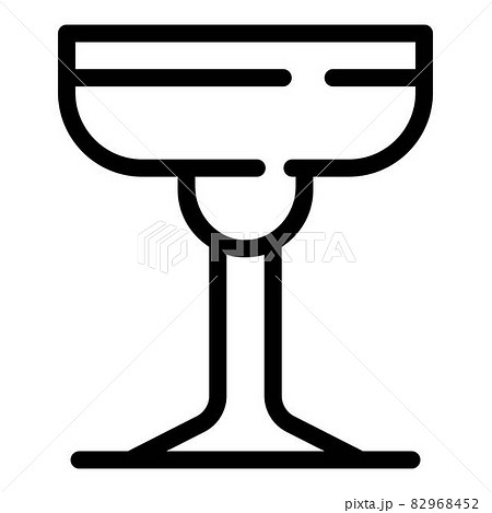Champagne saucer icon, outline style Champagne saucer icon, outline style 82968452