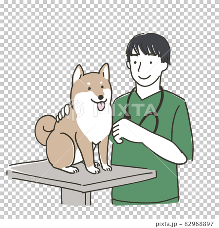 Illustration of a veterinarian to see 82968897