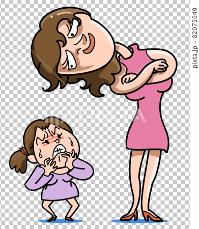 他の女性を見下す女性 82971949