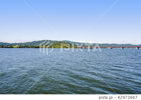遊覧船から望む東名高速道路、浜名湖橋 遊覧船から望む東名高速道路、浜名湖橋 82972667