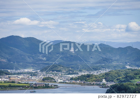 かんざんじロープウェイ大草山展望台から望む奥浜名湖 82972727