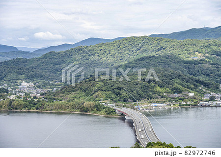 かんざんじロープウェイ大草山展望台から望む東名高速道路、浜名湖橋 82972746