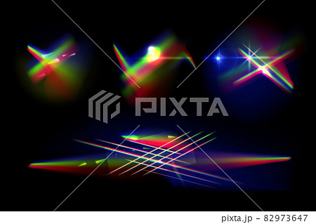 Rainbow Light Flare Effects, 3d Diamond Prism Sparkles 82973647