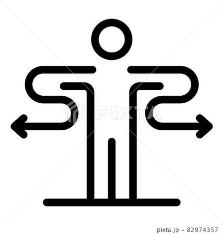 Service select recruiter icon, outline style 82974357