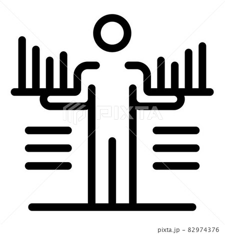 Recruiter graph chart icon, outline style 82974376