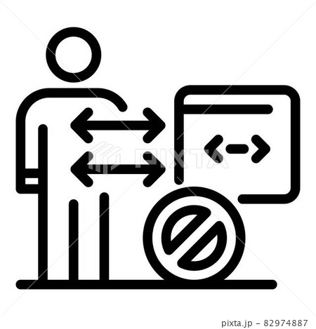 App developer icon, outline style 82974887