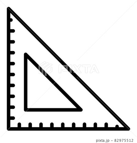 School square ruler icon, outline style School square ruler icon, outline style 82975512