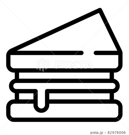 Big sandwich icon, outline style Big sandwich icon, outline style 82976006