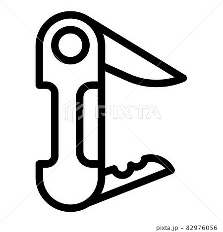 Folding knife icon, outline style 82976056
