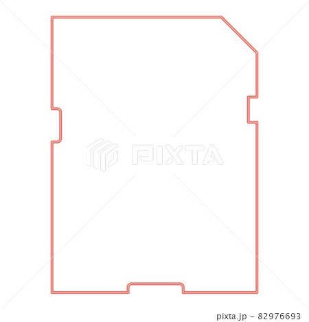Neon memory card red color vector illustration flat style image 82976693