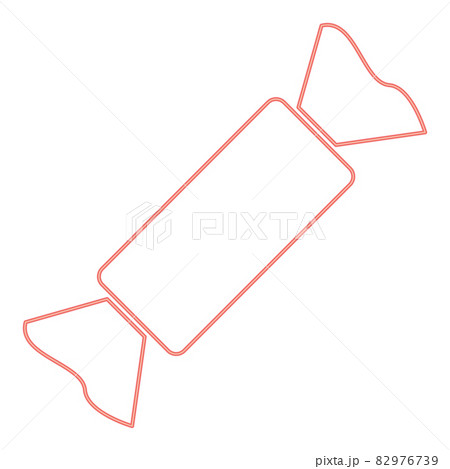 Neon candy red color vector illustration flat style image Neon candy red color vector illustration flat style image 82976739