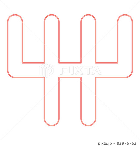 Neon speed shifter red color vector illustration flat style image 82976762