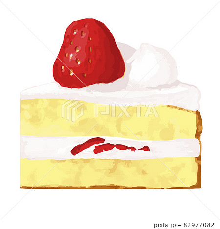 リアル風ショートケーキのイラスト素材 9770