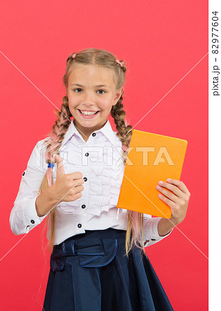 Girls famous for obsession with stationery. Kid school Girls famous for obsession with stationery. Kid school 82977604