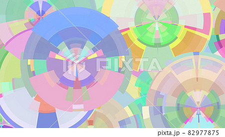 CG背景素材　多数のドーナツ状に並んだ四角形 82977875