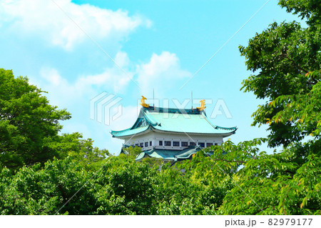 名古屋市、新緑の名古屋城の風景 名古屋市、新緑の名古屋城の風景 82979177