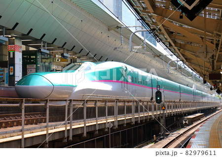 東京駅 東京都千代田区丸の内 E5系 東北新幹線 北海道新幹線 はやぶさ はやて やまびこ なすのの写真素材