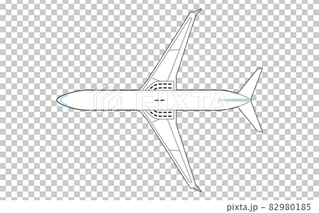 簡單的飛機模型，白色背景 82980185