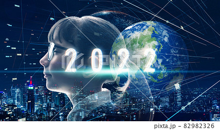 2022年イメージ ビジネス向け年賀状素材 サステナブル SDGs 2022年イメージ ビジネス向け年賀状素材 サステナブル SDGs 82982326