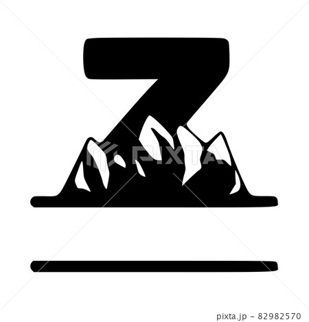 Letter z and mountain personalized monogram. Vector logo, emblems or initial design. 82982570