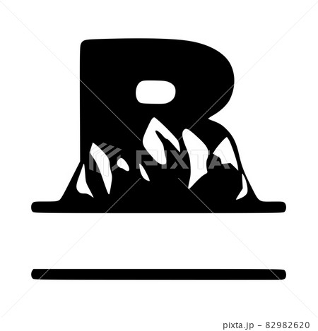 Letter b and mountain personalized monogram. Vector logo, emblems or initial design. Letter b and mountain personalized monogram. Vector logo, emblems or initial design. 82982620