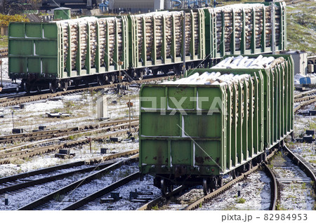 Freight cars sort on the railway 5 82984953