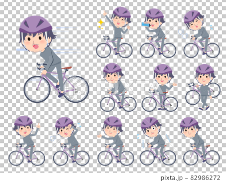 公路自行車上的整潔男士套裝 82986272