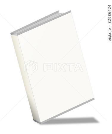 Blank vertical book template standing on white surface. Blank vertical book template standing on white surface. 82986424