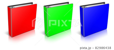 Empty Office folders Binder RGB. Illustration 3D rendering. 82986438