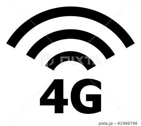 4G Radio Source - Raster Icon Illustration 82986796