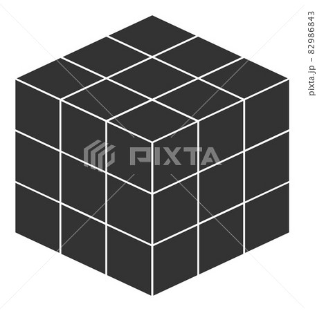 3X3X3 Cube - Raster Icon Illustration 3X3X3 Cube - Raster Icon Illustration 82986843