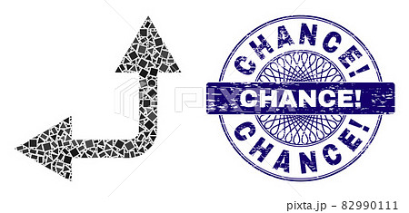 Distress Chance! Badge and Geometric Bifurcation Arrow Left Up Mosaic Distress Chance! Badge and Geometric Bifurcation Arrow Left Up Mosaic 82990111