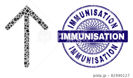 Textured Immunisation Stamp and Geometric Arrow Up Mosaic Textured Immunisation Stamp and Geometric Arrow Up Mosaic 82990127