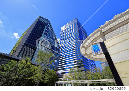 東京 江東区 豊洲の都市風景 豊洲ベイサイドクロスと豊洲シビックセンター 東京 江東区 豊洲の都市風景 豊洲ベイサイドクロスと豊洲シビックセンター 82990896