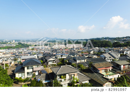 玉里団地の高台より伊敷ニュータウン方面を望む 82991097