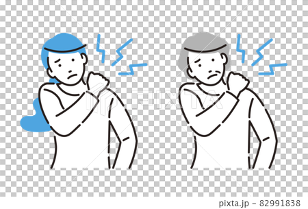 人物 肩コリの女性セット 82991838