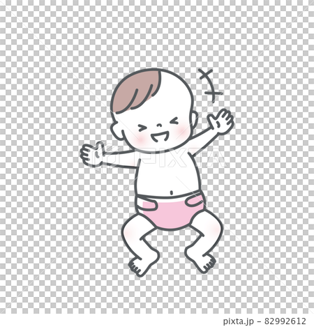 笑顔の赤ちゃんのイラスト素材 82992612