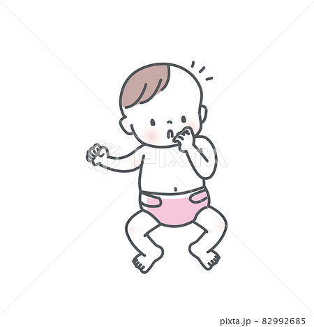 かわいい赤ちゃんのイラスト素材 82992685