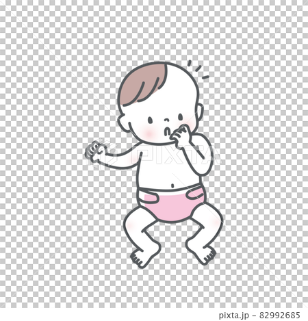 かわいい赤ちゃんのイラスト素材 82992685