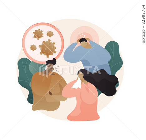 Coronavirus symptoms abstract concept vector illustration. 82992704