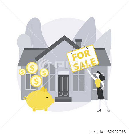 House for sale abstract concept vector illustration. 82992738