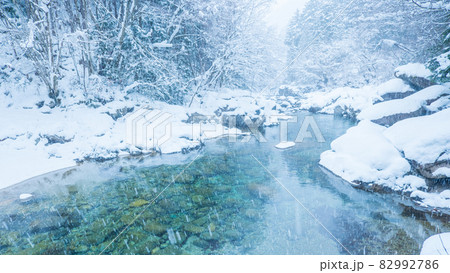 冬の阿寺渓谷 82992786