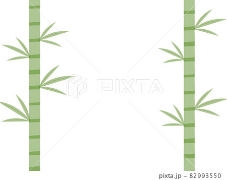 フラットな竹林のフレームのイラスト素材