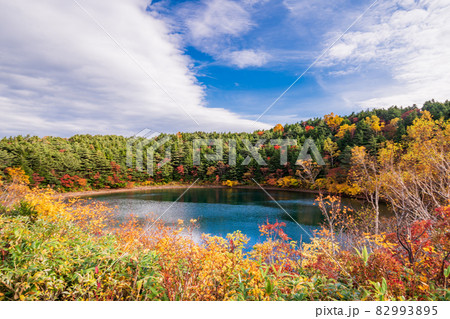 (福島県)浄土平・桶沼の紅葉 (福島県)浄土平・桶沼の紅葉 82993895