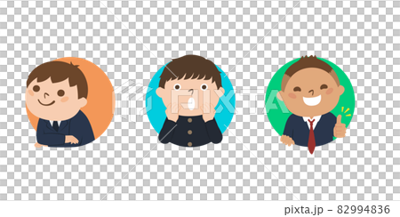 Illustrations of male students. A surprised boy. Like with your thumb! The boy who is doing. Illustrations of male students. A surprised boy. Like with your thumb! The boy who is doing. 82994836
